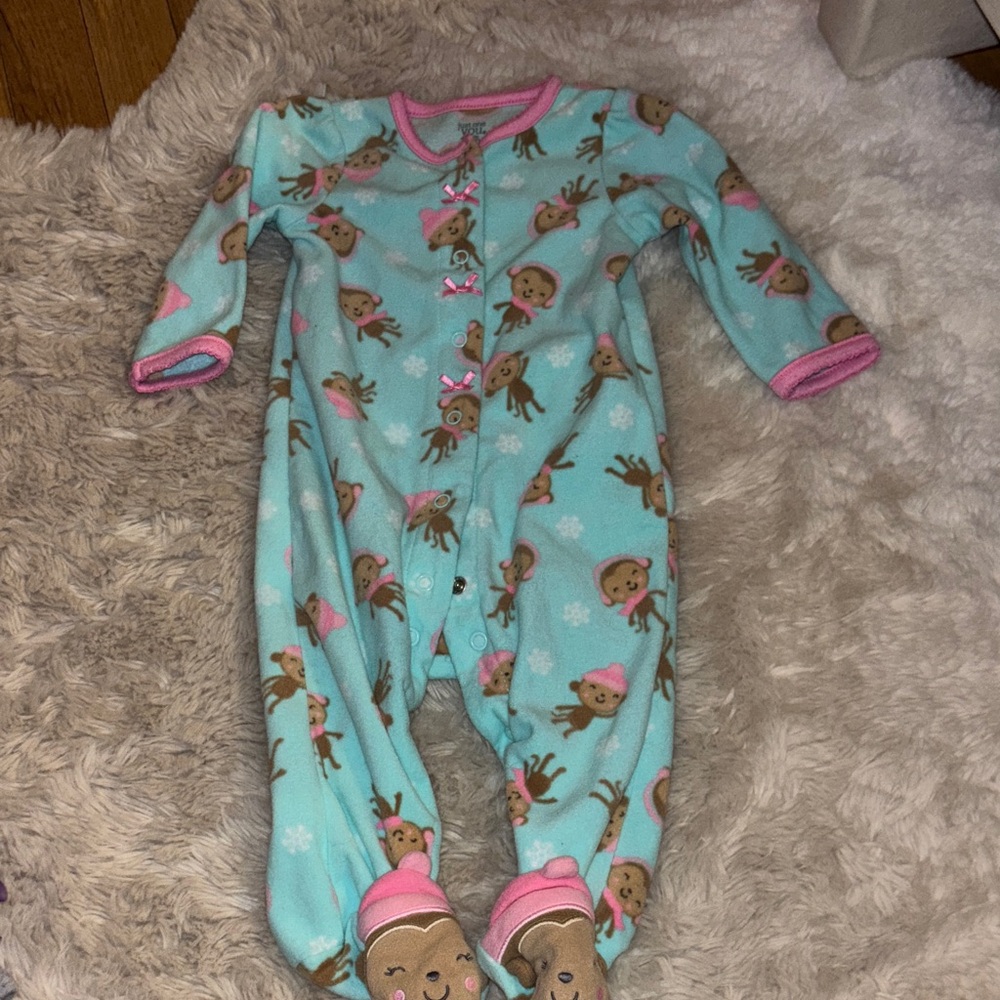 Just one You carter’s monkey with hats fleece onesie